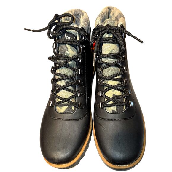 NWOT Jambu 7.5 Black Women's Combat Ankle Boots Laces Shoe 7 1/2 New No Tags - Picture 3 of 8